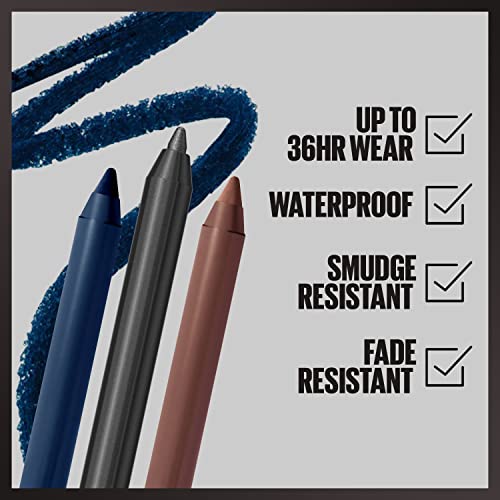 Maybelline TattooStudio Waterproof Eyeliner Pencil, Sparkling Silver