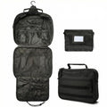 VELVEBAG Tactical Toiletry Bag for Men, Hanging Toiletry Bag for Men, Hanging Waterproof TravelShaving Hygiene Bag, Bathroom Multi-pocket Organizer, for Short Trips, Camping & Gym, Black