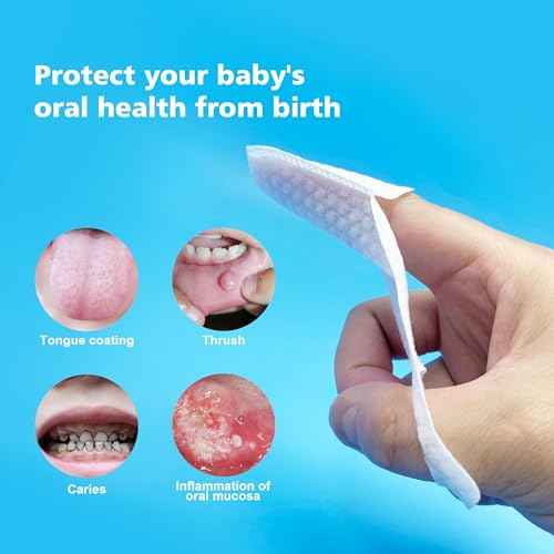 102PCS Baby Tongue Cleaner, Disposable Newborn Finger Toothbrush, Soft Gauze Baby Mouth Cleaner for Infant Gum Teeth Cleaning, Wet&Dry Mouth Cleaner for 0-36 Months Babies