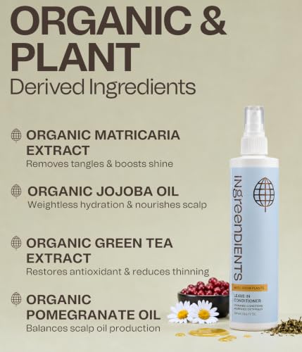 Organic Leave-In Conditioner & Detangler - Sulfate-Free, Vegan