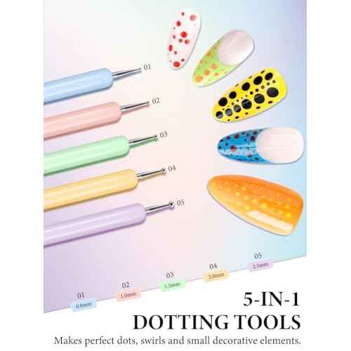 10 Pcs Nail Art Brushes Set, Nail Dotting Tools, French Tip Tool, Nail Art Deign Tools with Builder Gel Brush Polish Extension Brush Thin Liner Detail Painting Brushes, Nail Tech Supplies Kit