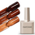 MAYCHAO Jelly Sheer Gel Nail Polish - Translucent Amber Tortoise (15ml)