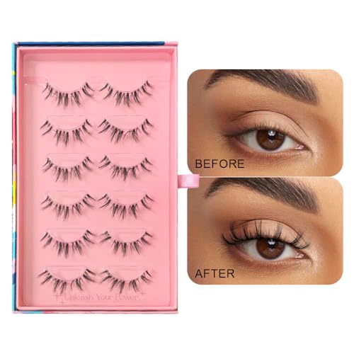SY-SHUYING 16mm Lash Clusters Clear Band Natural Look 6 Pairs
