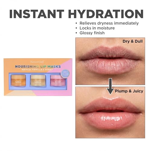 NATURE WELL Hydrating Lip Mask Variety Pack - 3 Scents
