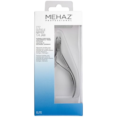 Mehaz Stainless Steel Cobalt Cuticle Trimmer, Nail Cuticle Nipper 1/4 Jaw, Cuticles Remover Clippers for Manicure & Pedicure Nail Tools