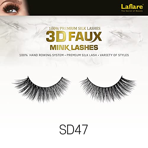 Laflare 3D Faux Mink Eyelashes - 3 Pack Bundle