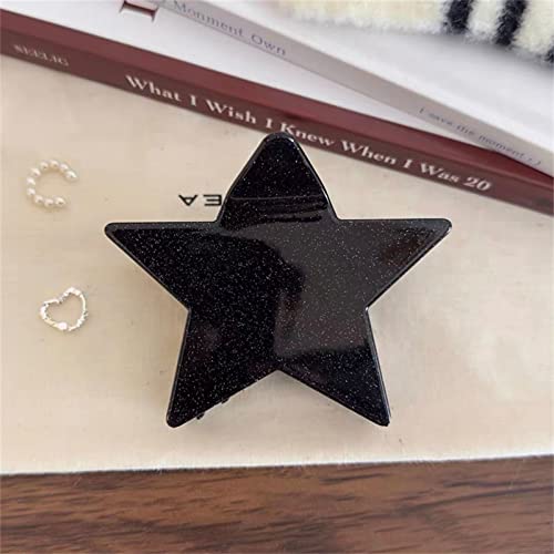 papasgix Star Shining Hair Clip, Metal Hair Clip for Women Girls, Hair Accessories Decoration for Women Girls, Black (1 Count)