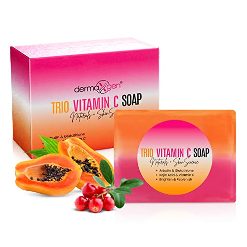Organic Kojic acid & Vitamin C Soap Bar | Arbutin, Glutathione | Advanced Glowing formula, Replenish, & Radiant Skin | Pure Natural Pigmentation For Face & Body - 5 OZ Each (Pack 1)