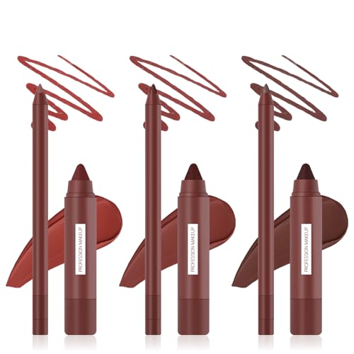 DAGEDA 3-Piece Matte Lip Liner & Lipstick Set, Waterproof
