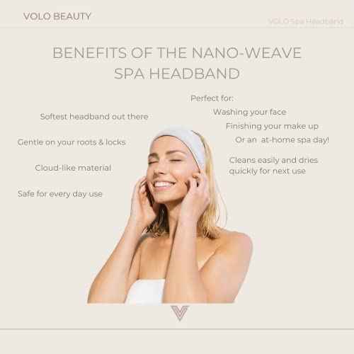 VOLO Cloud Pink Hero Hair Towel + Facial Spa Headband for Women | Wrap Towel + Headband For Washing Face & Makeup | Ultra-Soft, Fast Drying, Anti-Frizz Nanoweave Fabric | Reusable Package | Microfiber