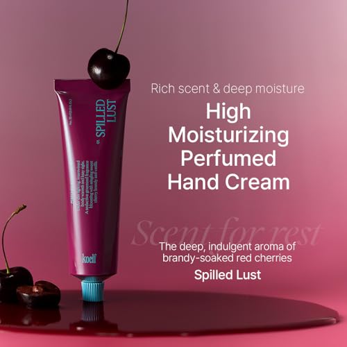 Koelf Perfumed Hand Cream 50ml - Deep Moisturizer with Shea Butter & Cherry Brandy Scent
