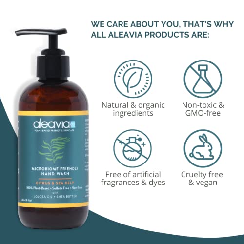 Aleavia Microbiome Hand Wash – Citrus & Sea Kelp, 8 oz