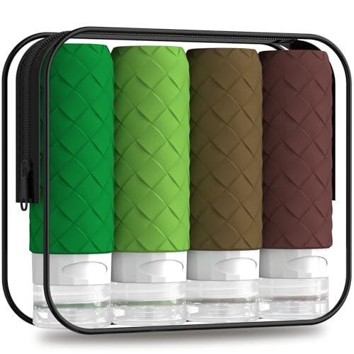 TSA Approved Travel Bottles for Toiletries, 3oz Silicone Set