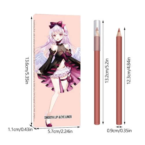 6-Color Matte Lipstick Pencil Set - Hydrating Long-Lasting