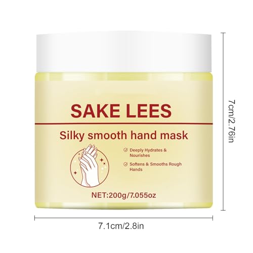 Sake Lees Hand Mask for Dry & Cracked Hands - Deep Moisturizing Spa Treatment