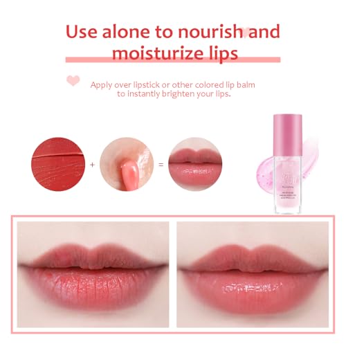 Boobeen 2-Pack Lip Oil Set 0.18oz - Moisturizing, High-Shine, Long-Lasting Lip Gloss