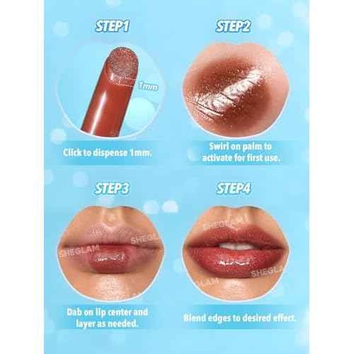 SHEGLAM Pout-Perfect Moisturizing Solid Lip Gloss Shimmer Lip Plumper - Sugar Crystal