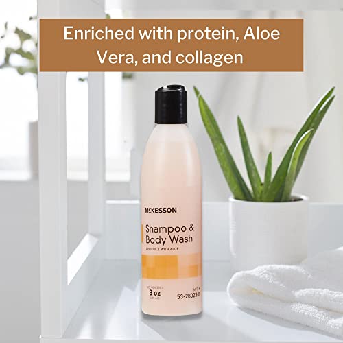 McKesson Shampoo and Body Wash with Aloe, Apricot Scent, 8 oz, 1 Count