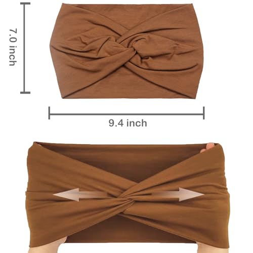 IVARYSS Extra Wide Non-Slip Headbands for Women - 4 Pack
