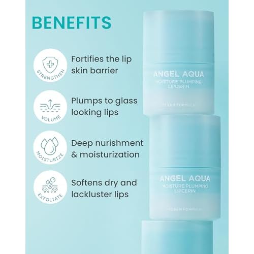 BEYOND Plumping Lipcerin (0.5fl oz) - Dewy Hydrating Lip Care Balm. Overnight Sleeping Mask for Dry, Chapped Lips. Vegan Formula with Collagen, Hyaluronic Acid, Peptides.