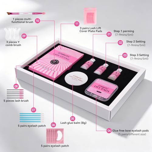 DAMMAN Lash Lifting Kit | Professional Eyelash Perm for Home