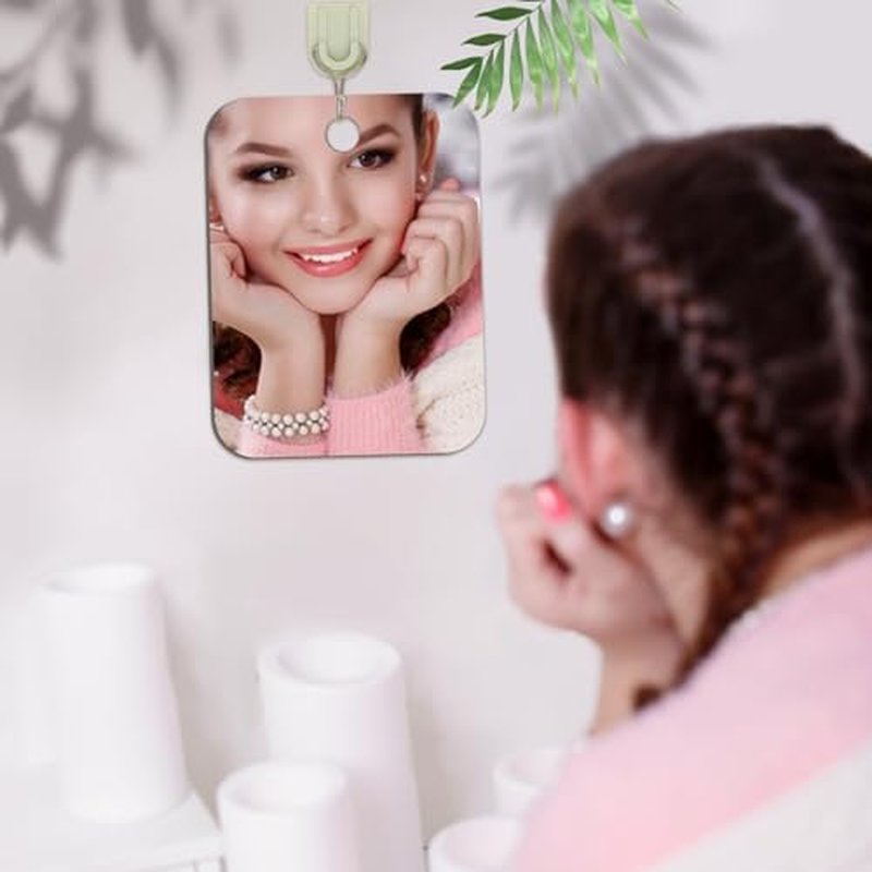 2 Pack 6x8 Inch Acrylic Shaving Mirror - Handheld & Wall Mount