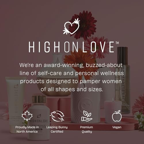 High On Love Dry Body Oil Spray - Soothing and Hydrating Body Glow Oil with No Greasy Residue, Made with Premium 100% Natural Ingredients (100 ml) (Rose)