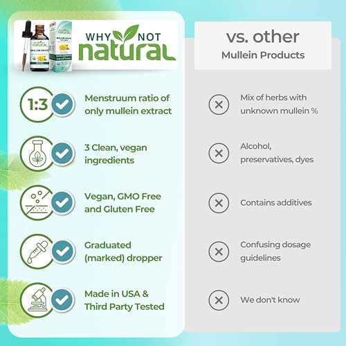 USDA Organic Mullein Leaf Extract for Lung Support & Respiratory Health