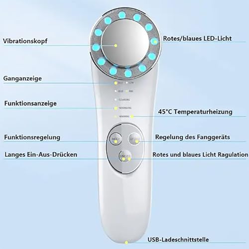 ERICAT Microcurrent Face Lifting Massager with Heating & 3 Modes