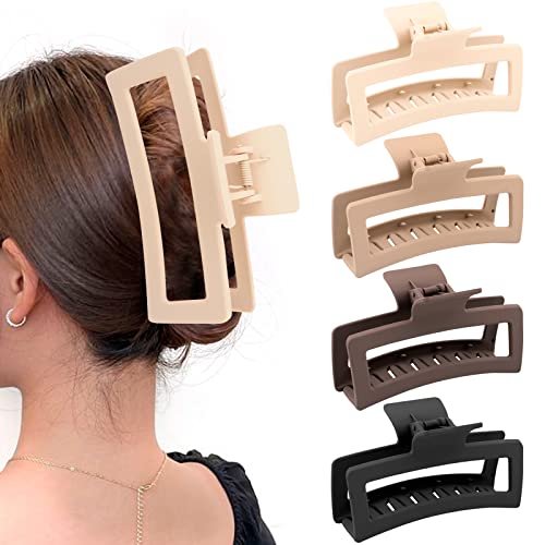 5 Inch Jumbo Claw Clips for Thick Hair, 4 Pack XL