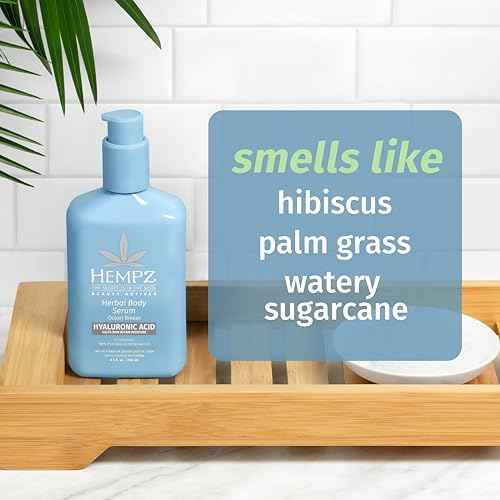 Hempz Ocean Breeze Body Serum with Hyaluronic Acid, Light weight, Fast Absorbing Cream Gel, 8.5 fl.oz.