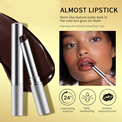 Tinted Lip Balm Set - Hydrating Black Honey Lipstick 2Pc