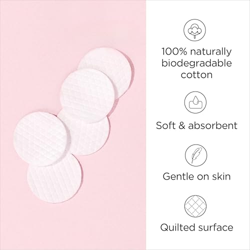 Diane 100% Pure Cotton Rounds for Makeup Removal & Skincare – 300 Count