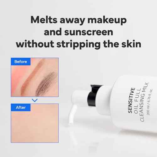 SAM'U Full Cleansing Milk, Sensitive Oil, 6.8 fl oz (200 ml), Cleansing Milk, Moisturizing, Dry Skin, Rough Skin, Pore Care, Weak Acid, Hypoallergenic, pH Balance, Korean