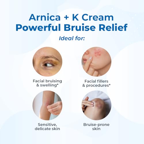 VitaMedica Arnica + Vitamin K Bruise Recovery Cream for Face & Under-Eye, Sensitive-Skin Formula, Post-Procedure Support - 2 Pack