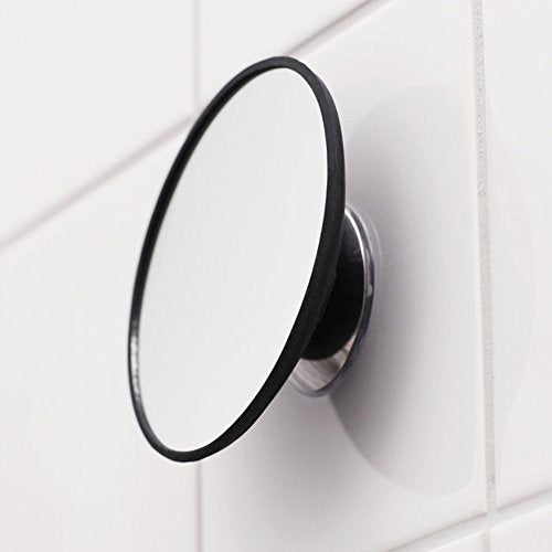 Mirror Magnification by 5 Black with Suction Cup Magnetic Mount
