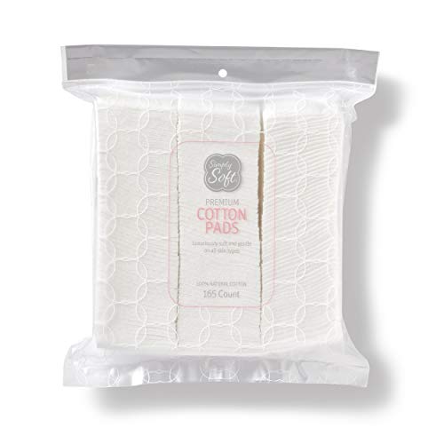 Simply Soft Premium Cotton Pads, 100% Natural and Lint-Free Cotton, Hypoallergenic (330 Count)