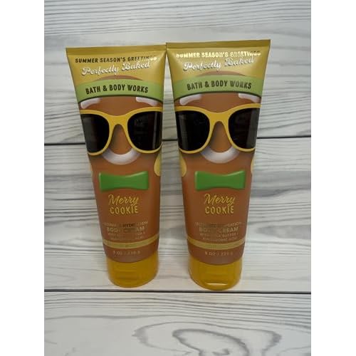 Bath & Body Works Merry Cookie Ultimate Hydration Body Cream 8 Ounces Pack of 2