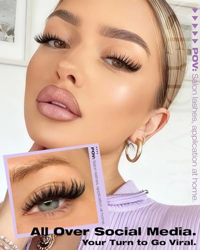 EYDEVRO Flora Lash Clusters Kit - DIY Eyelash Extensions with Bond & Tools