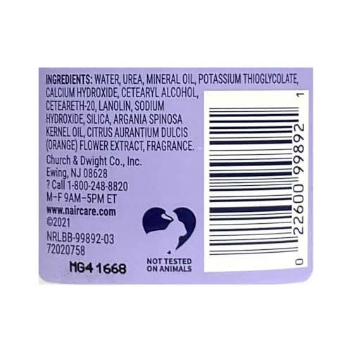 Nair Hair Remover Cream with Argan Oil for Bikini, Arms & Underarms, 3.3 oz