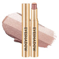3 Color Matte Gradient Glitter Eyeshadow Stick, Cream Blendable Metallic Shimmer Eye Shadow Pencil, Lightweight Long-Lasting Eye Makeup Pen for Daily Makeup, #04 Glittering rose