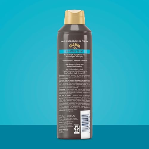 Talc-Free Body Powder Spray for Men - Nightfall Scent, 7 oz