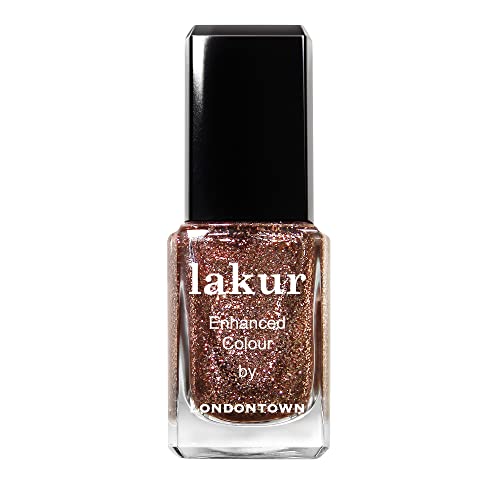 LONDONTOWN Lakur Nail Polish Rosé All Day – Nude & Brown shades, 0.4 fl oz, vegan, 21+ free