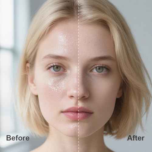 Oil Blotting Paper - 300 Sheets w/Mirror, Puff & Refills, Absorbs Excess Face Oil, Controls Shine, Gentle for Makeup Use