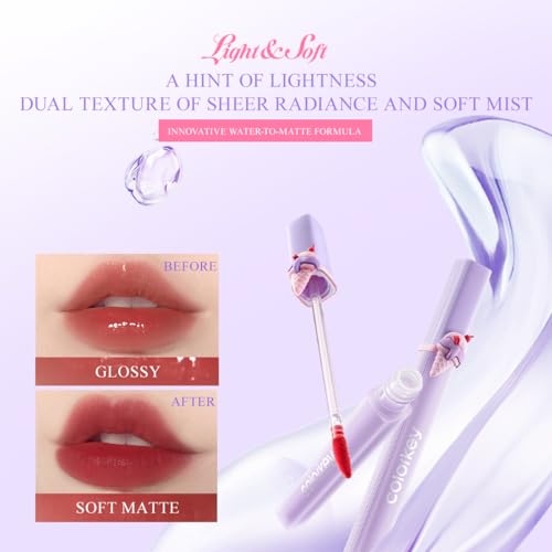 COLORKEY Soft Matte Water Tint Lip - Dual-Texture, Long-Lasting