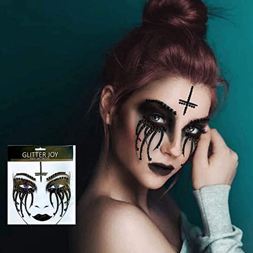Halloween Nun Costume Accessories Set with Face Tattoo