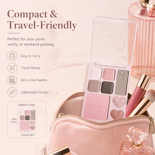 All-in-One Eyeshadow and Blush Palette - Velvet Matte & Shimmer