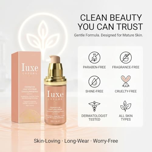 Iuxe Chroma Color Changing Foundation for Mature Skin - Hydrating & Longwear