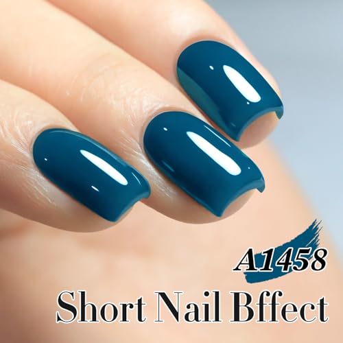 Double Rhythm Lake Blue Gel Polish 15ml – Same Color Same Bottle, Soak-Off DIY Manicure
