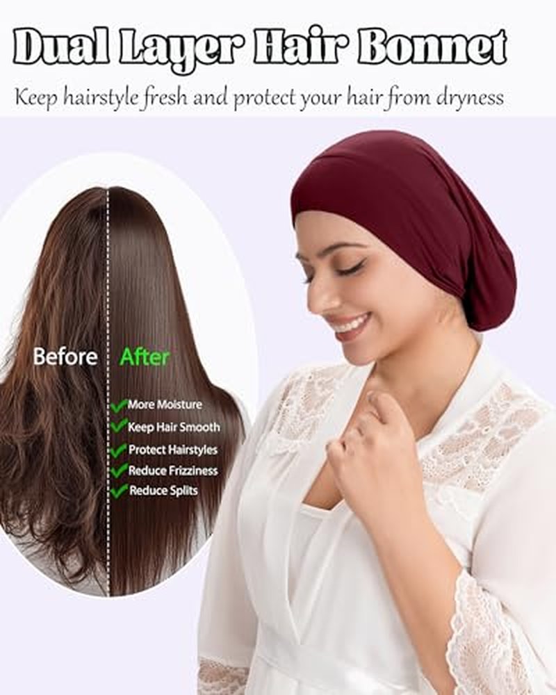 Adjustable Cooling Bonnet for Sleeping - Curly Hair Sleep Cap